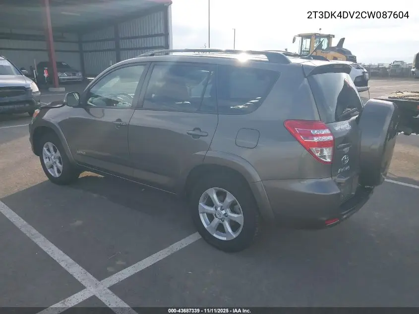 2T3DK4DV2CW087604 2012 Toyota Rav4 Limited V6