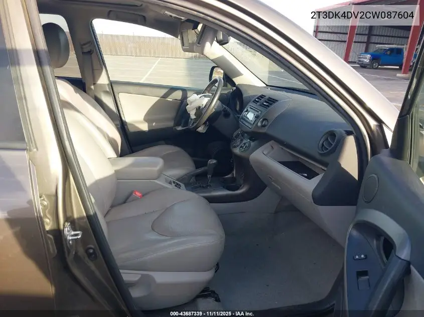 2T3DK4DV2CW087604 2012 Toyota Rav4 Limited V6