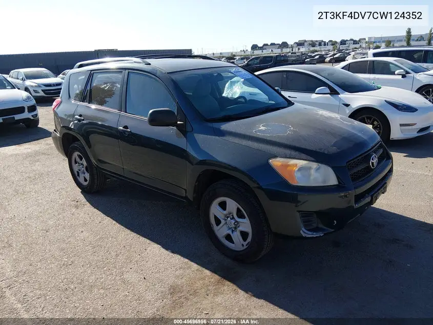 2012 Toyota Rav4 VIN: 2T3KF4DV7CW124352 Lot: 45696956