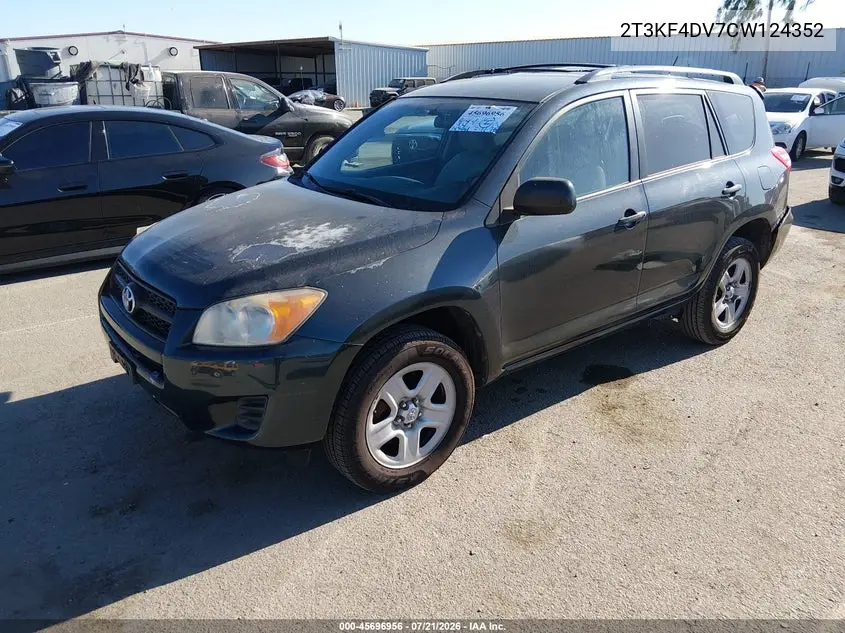 2012 Toyota Rav4 VIN: 2T3KF4DV7CW124352 Lot: 45696956