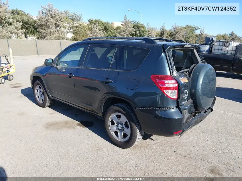 2012 Toyota Rav4 VIN: 2T3KF4DV7CW124352 Lot: 45696956