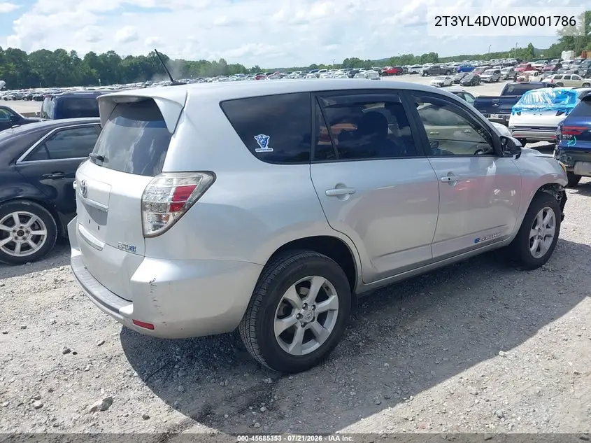2013 Toyota Rav4 Ev VIN: 2T3YL4DV0DW001786 Lot: 45685353