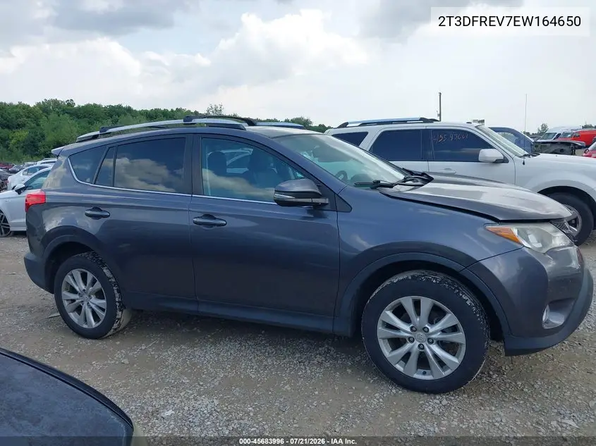 2014 Toyota Rav4 Limited VIN: 2T3DFREV7EW164650 Lot: 45683996