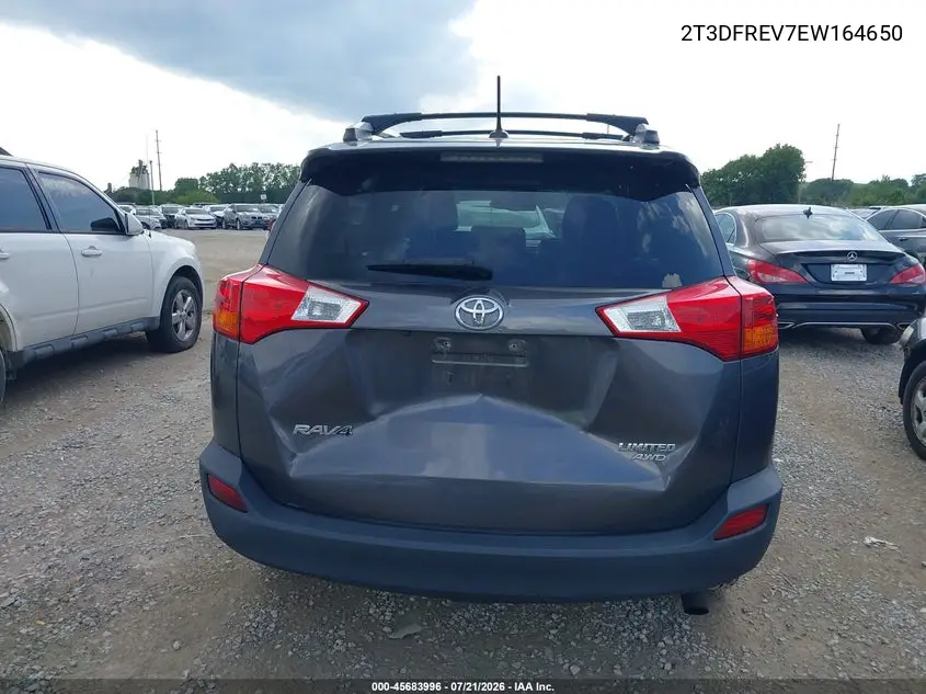 2014 Toyota Rav4 Limited VIN: 2T3DFREV7EW164650 Lot: 45683996