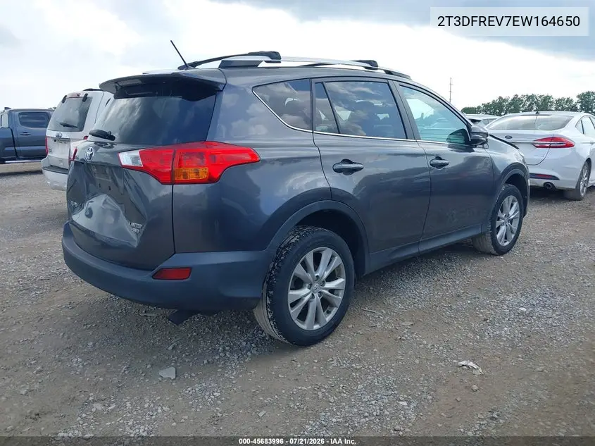 2014 Toyota Rav4 Limited VIN: 2T3DFREV7EW164650 Lot: 45683996
