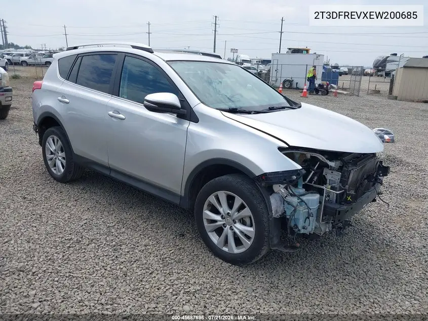 2014 Toyota Rav4 Limited VIN: 2T3DFREVXEW200685 Lot: 45687696
