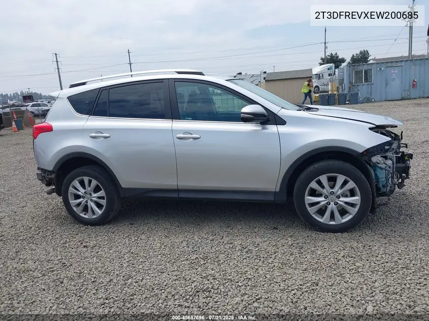 2014 Toyota Rav4 Limited VIN: 2T3DFREVXEW200685 Lot: 45687696