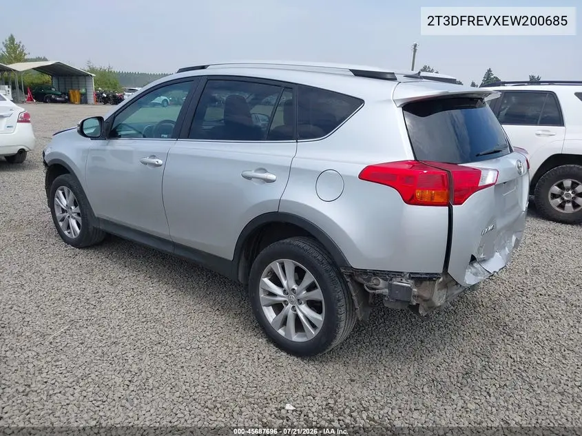 2014 Toyota Rav4 Limited VIN: 2T3DFREVXEW200685 Lot: 45687696