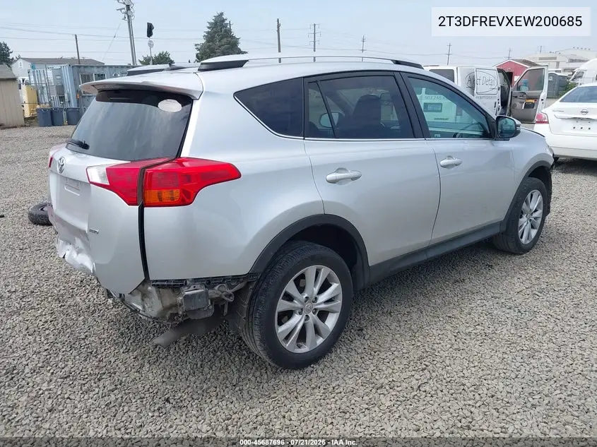 2014 Toyota Rav4 Limited VIN: 2T3DFREVXEW200685 Lot: 45687696