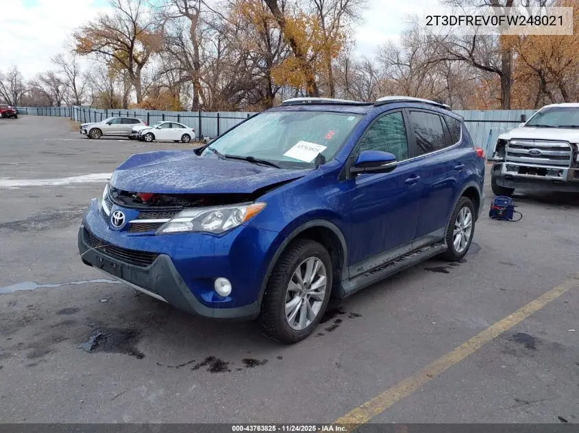 2T3DFREV0FW248021 2015 Toyota Rav4 Limited