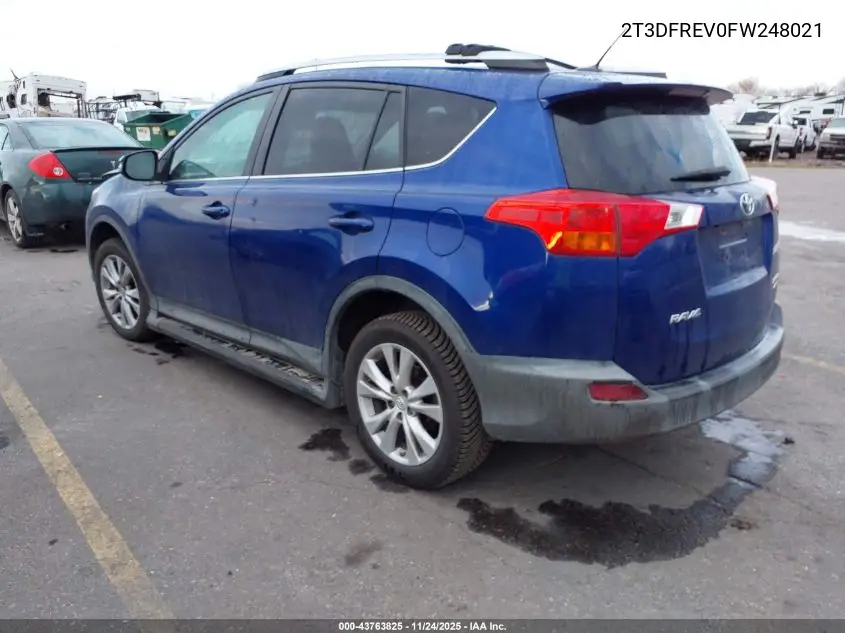2T3DFREV0FW248021 2015 Toyota Rav4 Limited