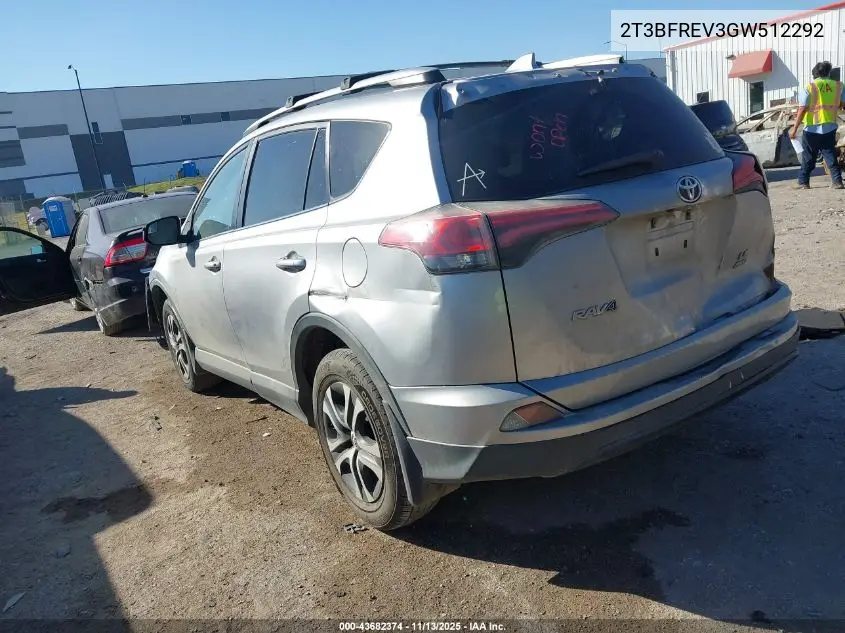2T3BFREV3GW512292 2016 Toyota Rav4 Le