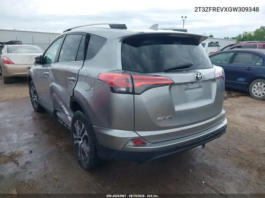 2T3ZFREVXGW309348 2016 Toyota Rav4 Le