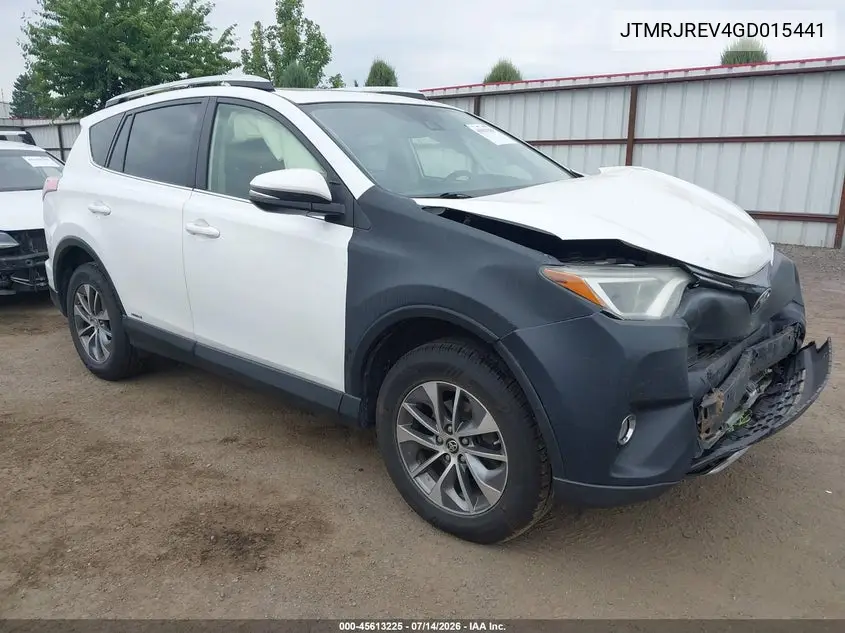 2016 Toyota Rav4 Hybrid Xle VIN: JTMRJREV4GD015441 Lot: 45613225