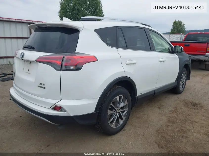 2016 Toyota Rav4 Hybrid Xle VIN: JTMRJREV4GD015441 Lot: 45613225