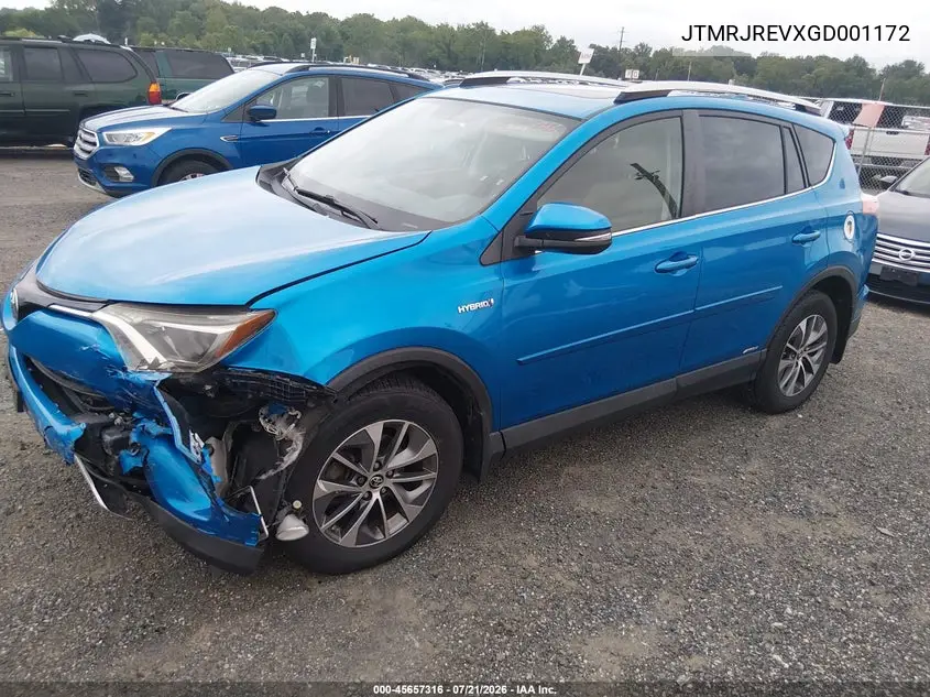 2016 Toyota Rav4 Hybrid Xle VIN: JTMRJREVXGD001172 Lot: 45657316