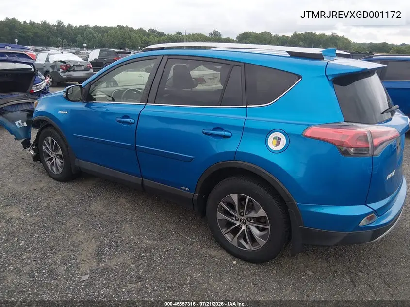 2016 Toyota Rav4 Hybrid Xle VIN: JTMRJREVXGD001172 Lot: 45657316