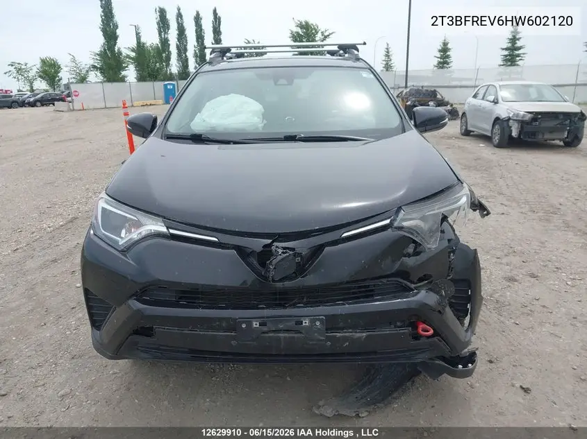 2017 Toyota Rav4 Le VIN: 2T3BFREV6HW602120 Lot: 12629910