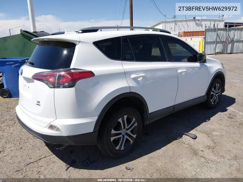 2017 Toyota Rav4 Le VIN: 2T3BFREV5HW629972 Lot: 45366994