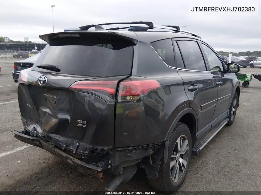 2017 Toyota Rav4 Xle VIN: JTMRFREVXHJ702380 Lot: 45680012