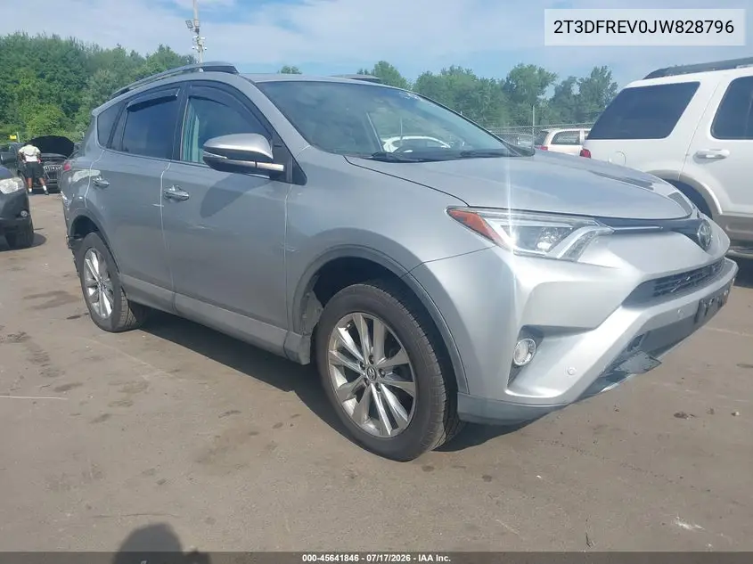 2018 Toyota Rav4 Limited VIN: 2T3DFREV0JW828796 Lot: 45641846