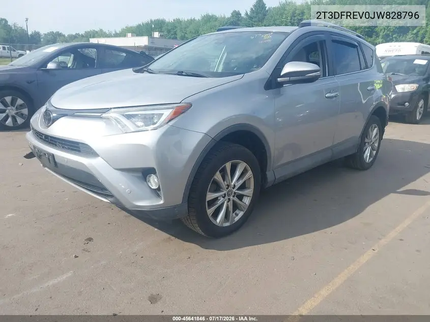 2018 Toyota Rav4 Limited VIN: 2T3DFREV0JW828796 Lot: 45641846