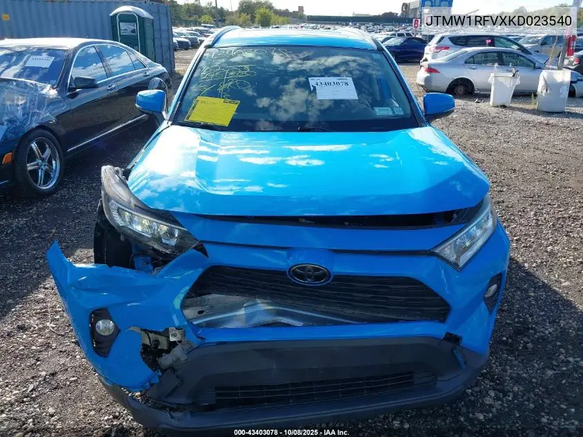 JTMW1RFVXKD023540 2019 Toyota Rav4 Xle