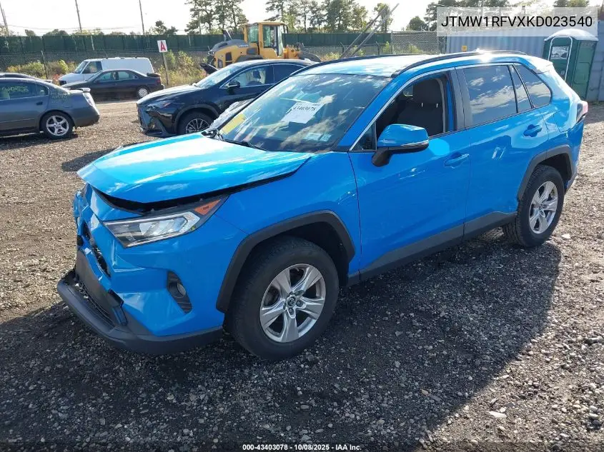 JTMW1RFVXKD023540 2019 Toyota Rav4 Xle
