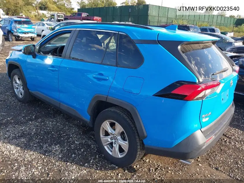JTMW1RFVXKD023540 2019 Toyota Rav4 Xle