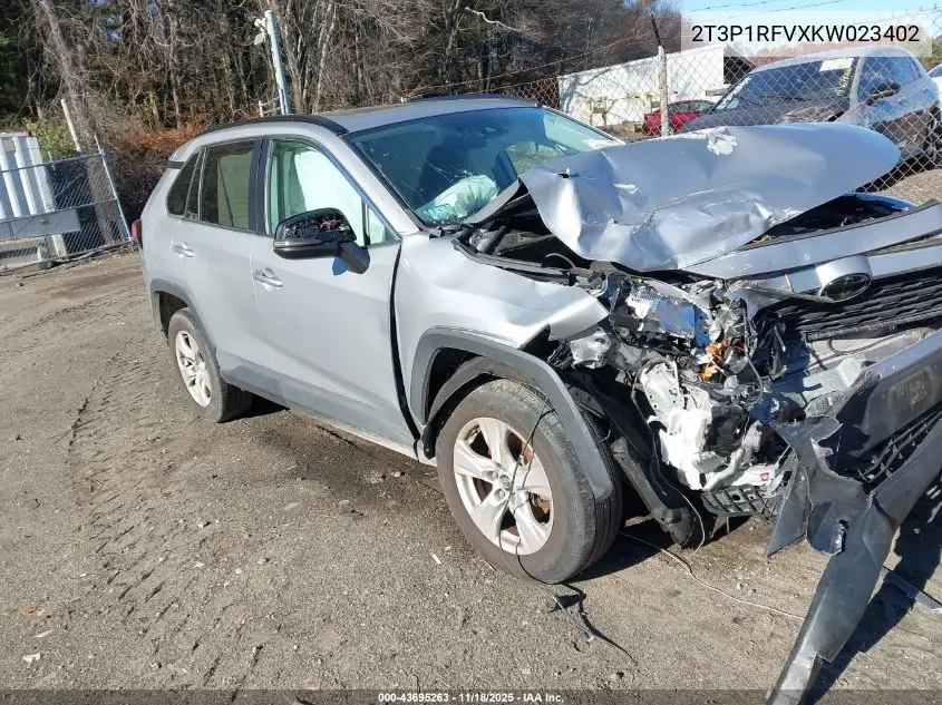 2T3P1RFVXKW023402 2019 Toyota Rav4 Xle