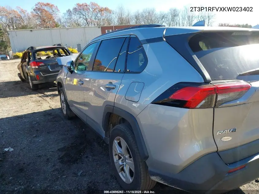 2T3P1RFVXKW023402 2019 Toyota Rav4 Xle
