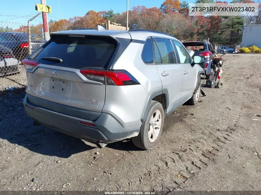 2T3P1RFVXKW023402 2019 Toyota Rav4 Xle