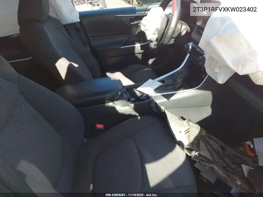2T3P1RFVXKW023402 2019 Toyota Rav4 Xle