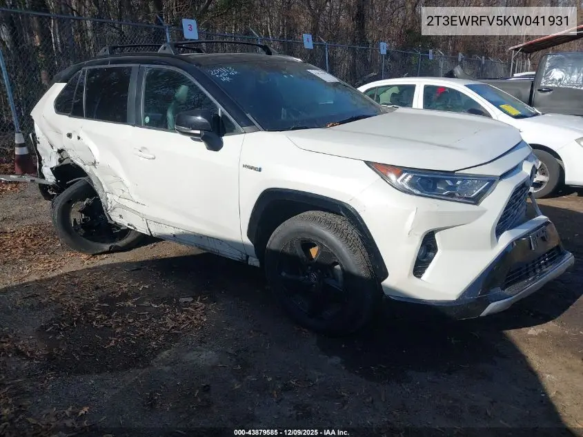 2T3EWRFV5KW041931 2019 Toyota Rav4 Hybrid Xse