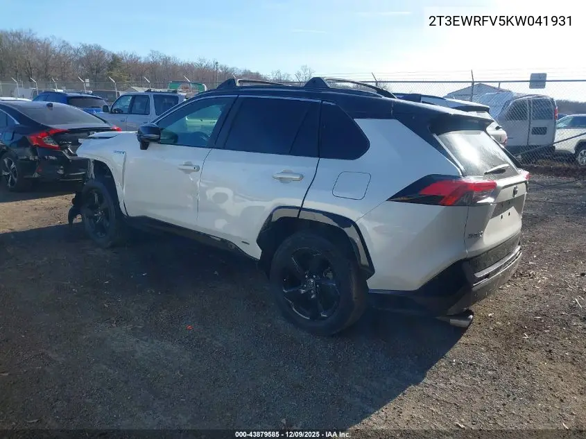 2T3EWRFV5KW041931 2019 Toyota Rav4 Hybrid Xse