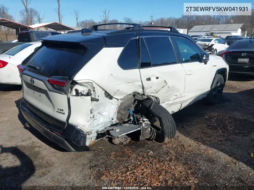 2T3EWRFV5KW041931 2019 Toyota Rav4 Hybrid Xse