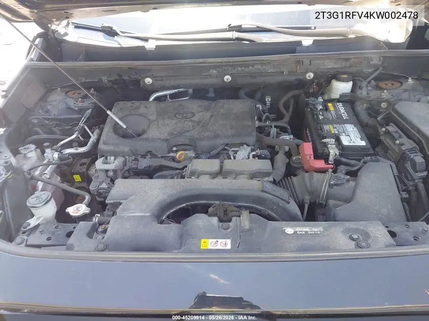 2T3G1RFV4KW002478 2019 Toyota Rav4 Le