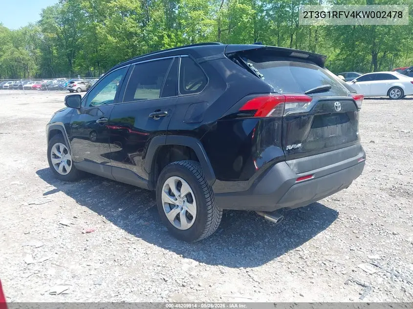 2T3G1RFV4KW002478 2019 Toyota Rav4 Le