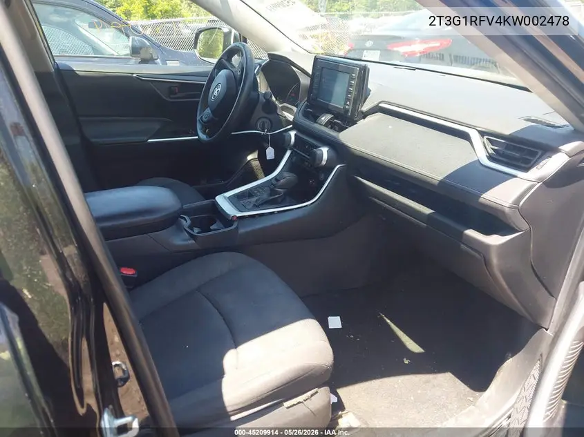 2T3G1RFV4KW002478 2019 Toyota Rav4 Le