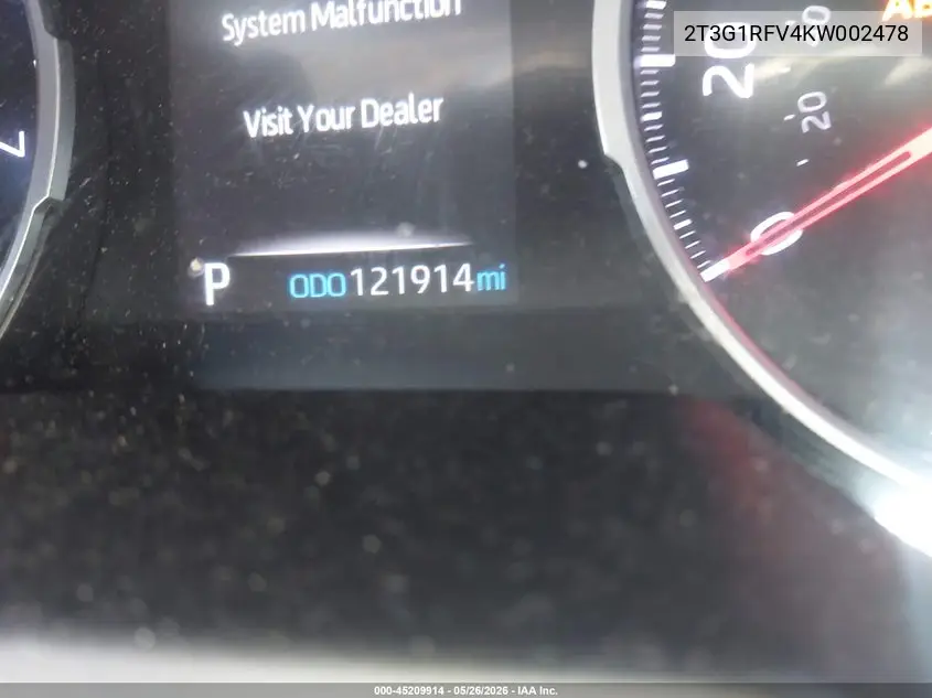2T3G1RFV4KW002478 2019 Toyota Rav4 Le