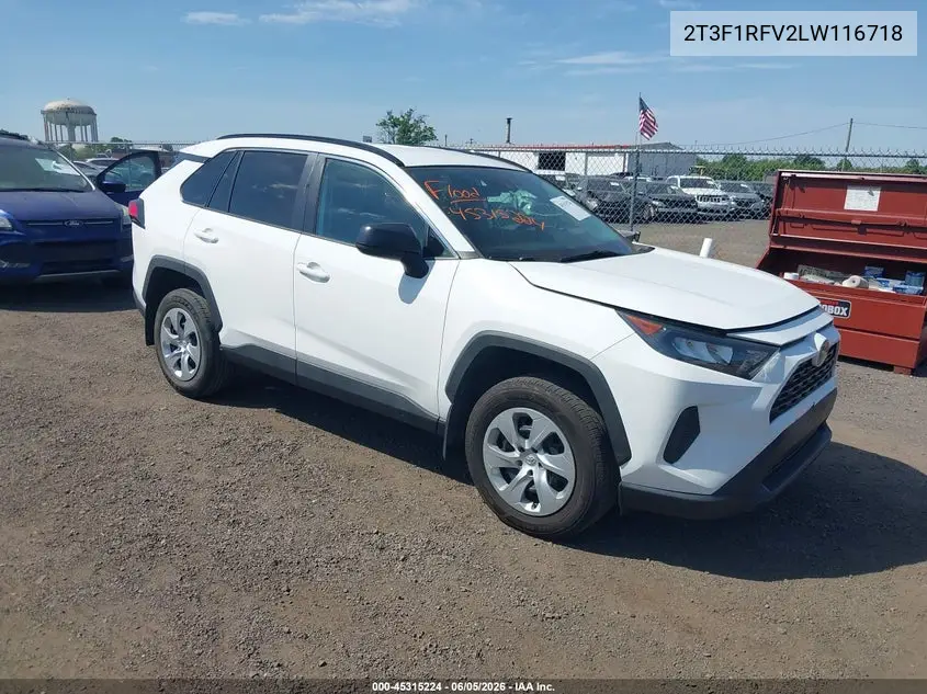2T3F1RFV2LW116718 2020 Toyota Rav4 Le