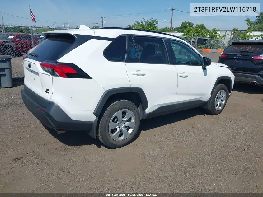 2T3F1RFV2LW116718 2020 Toyota Rav4 Le