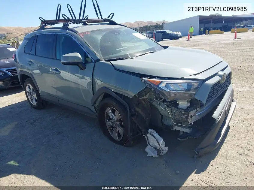 2020 Toyota Rav4 Xle VIN: 2T3P1RFV2LC098985 Lot: 45348787