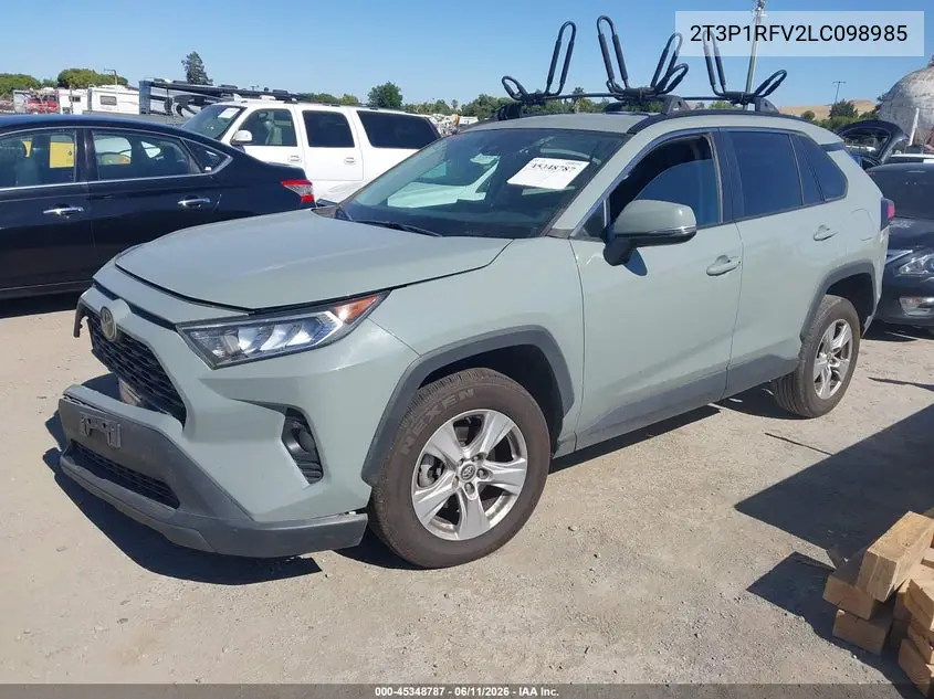 2020 Toyota Rav4 Xle VIN: 2T3P1RFV2LC098985 Lot: 45348787