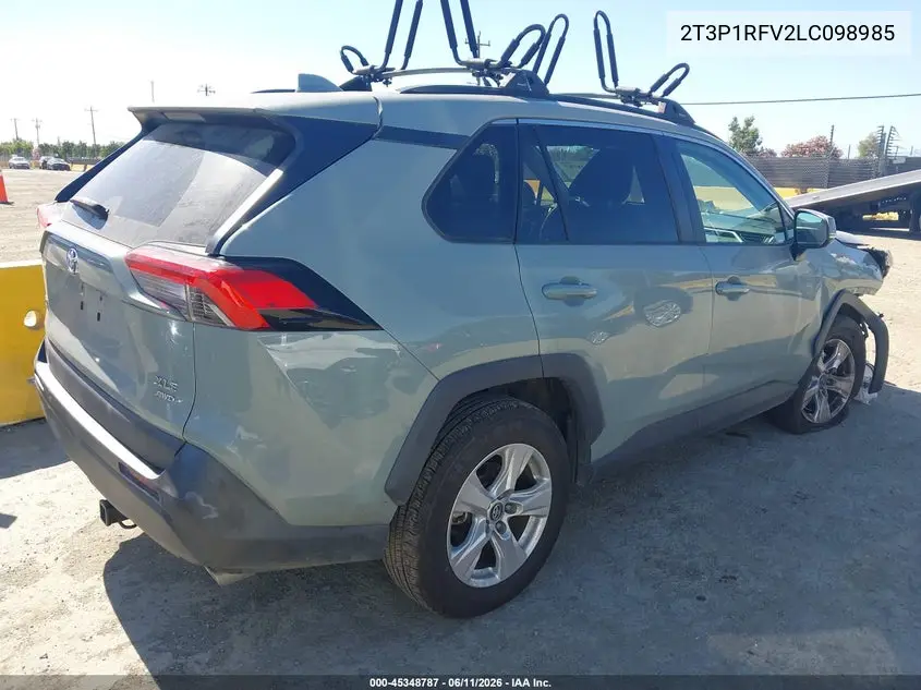 2020 Toyota Rav4 Xle VIN: 2T3P1RFV2LC098985 Lot: 45348787