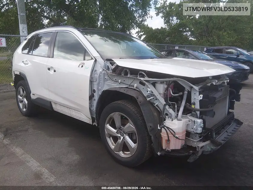 2020 Toyota Rav4 Hybrid Limited VIN: JTMDWRFV3LD533819 Lot: 45480706