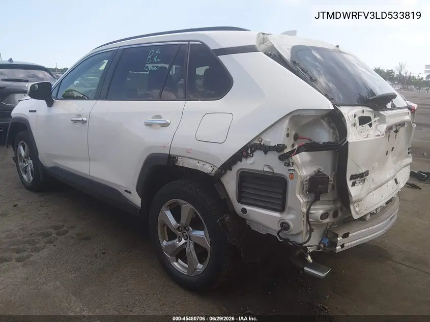 2020 Toyota Rav4 Hybrid Limited VIN: JTMDWRFV3LD533819 Lot: 45480706