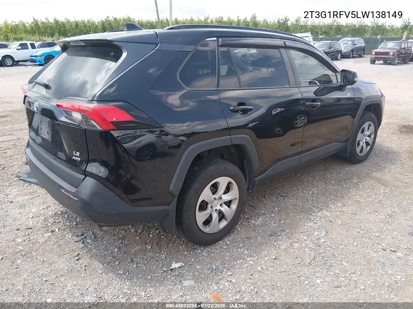 2020 Toyota Rav4 Le VIN: 2T3G1RFV5LW138149 Lot: 45693295