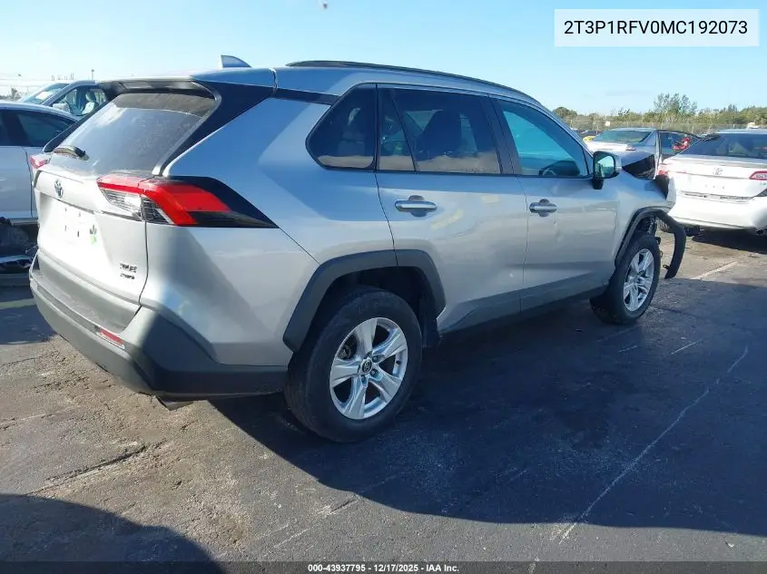 2T3P1RFV0MC192073 2021 Toyota Rav4 Xle