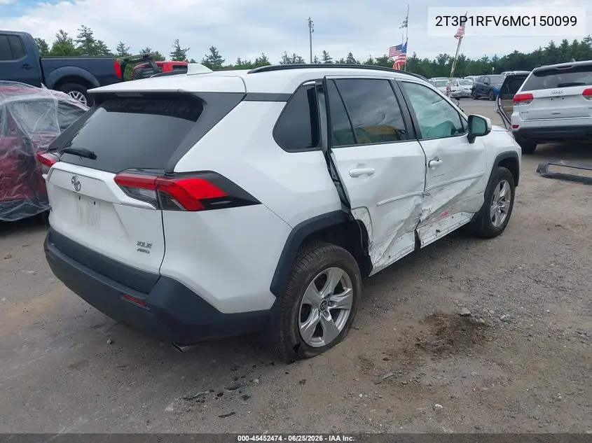 2021 Toyota Rav4 Xle VIN: 2T3P1RFV6MC150099 Lot: 45452474